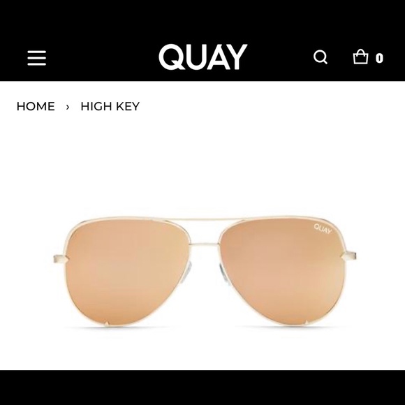 NWT Quay Australia High Key Gold Sunglasses - Picture 1 of 8